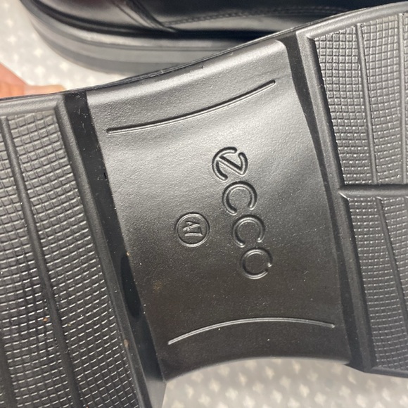 ECCO Men's Helsinki 2 Plain Toe Lace Up Oxfords Shoes Size 47 black EC - Picture 3 of 9